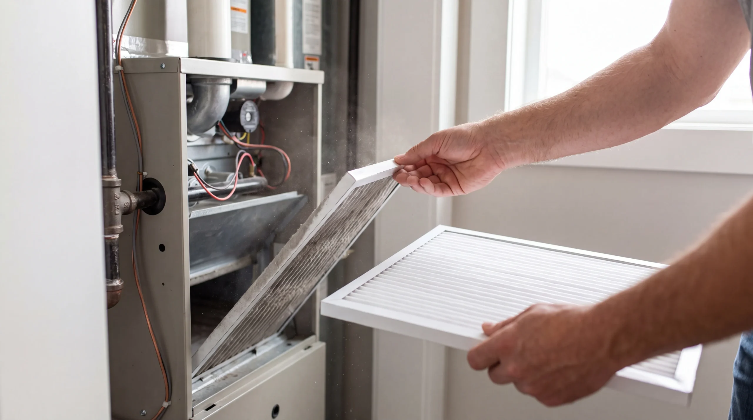 Bild från arbete med Ventilationssanering i Laholm hos GASHI Ventilation & Värmepumpsservice AB